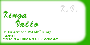 kinga vallo business card